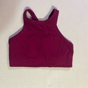 Women's lululemon High Neck Burgundy Sports Bra
